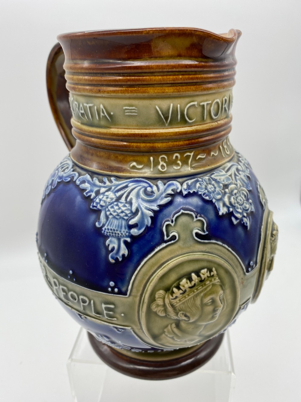 Doulton Lambeth royal  Diamond jubilee commemorative Jug  View IV