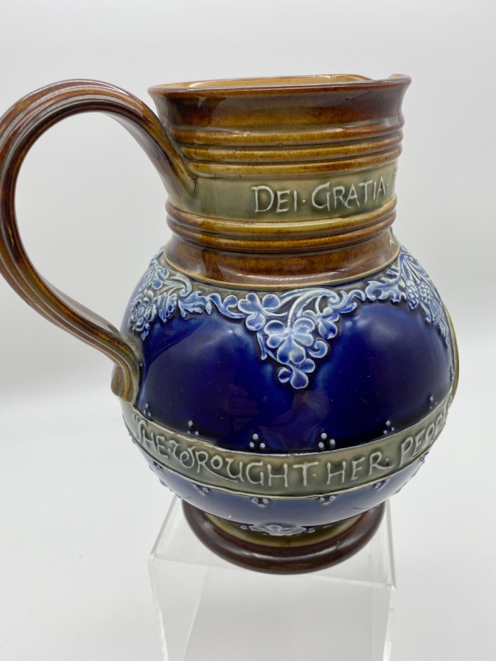 Doulton Lambeth royal  Diamond jubilee commemorative Jug  View V