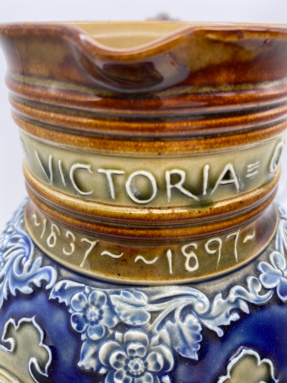 Doulton Lambeth royal  Diamond jubilee commemorative Jug  View XII