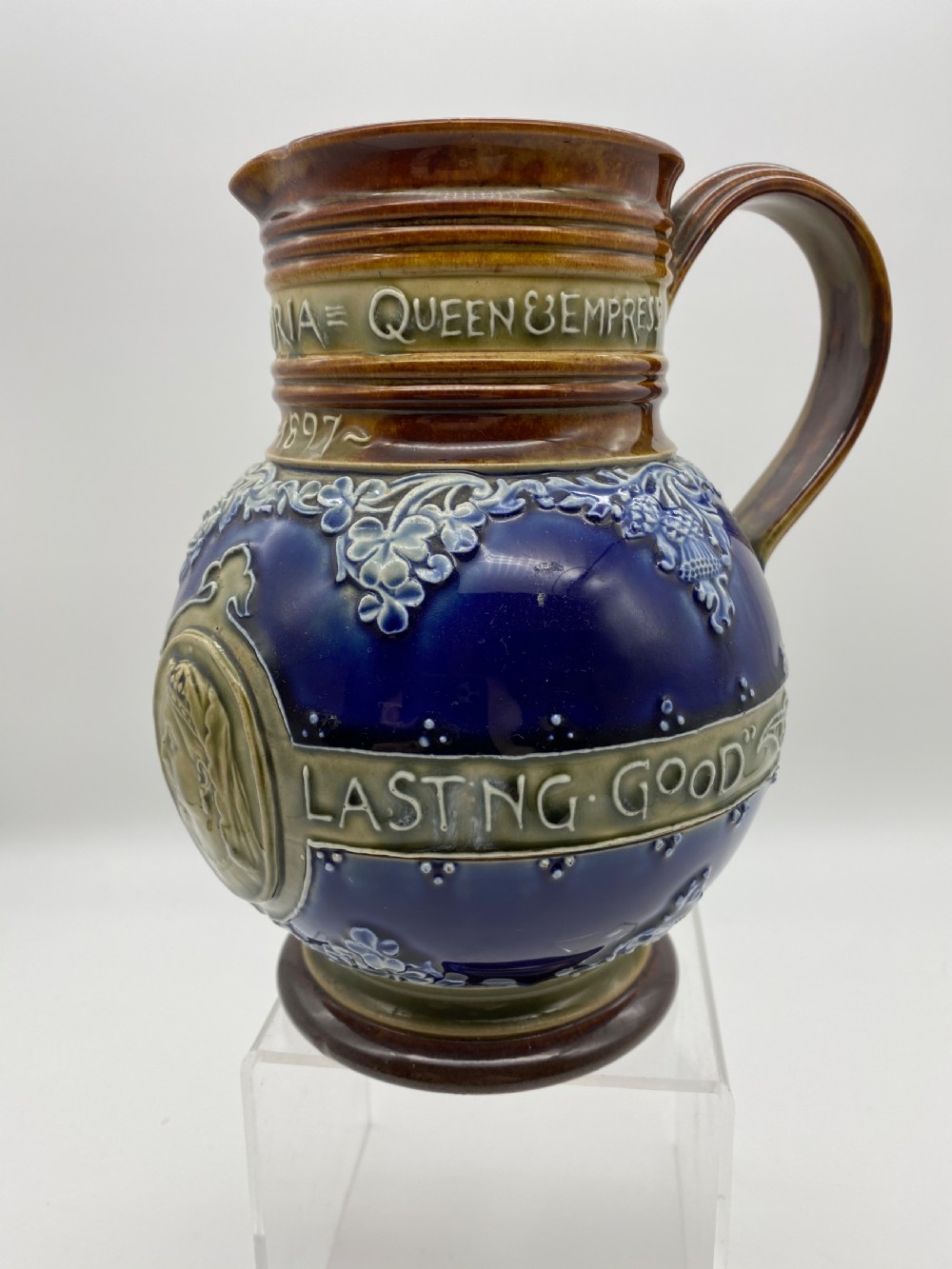 Doulton Lambeth royal  Diamond jubilee commemorative Jug  View XVII