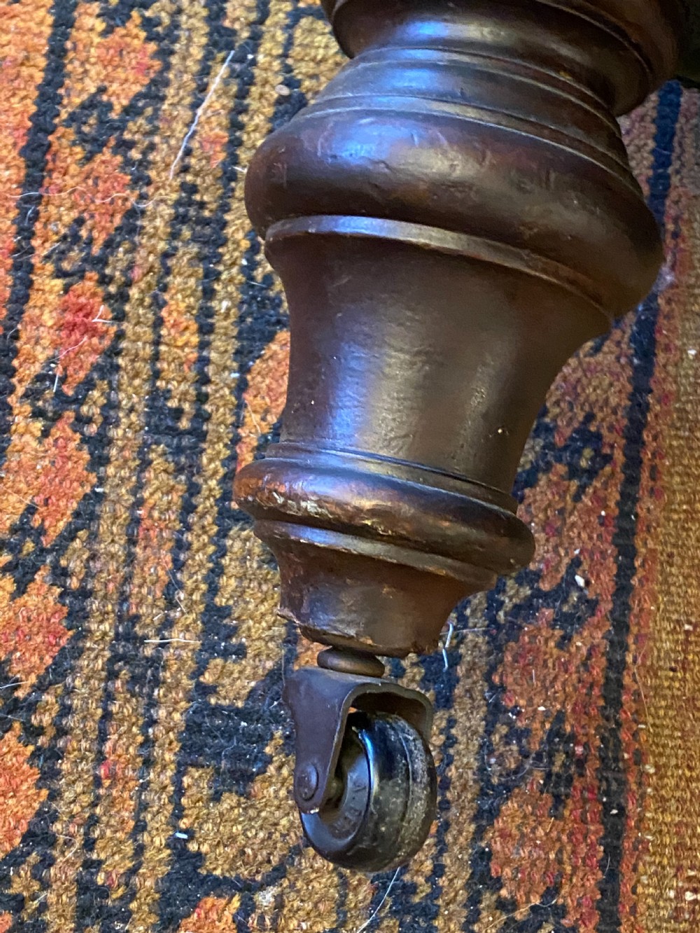 Victorian velvet button back chair View III