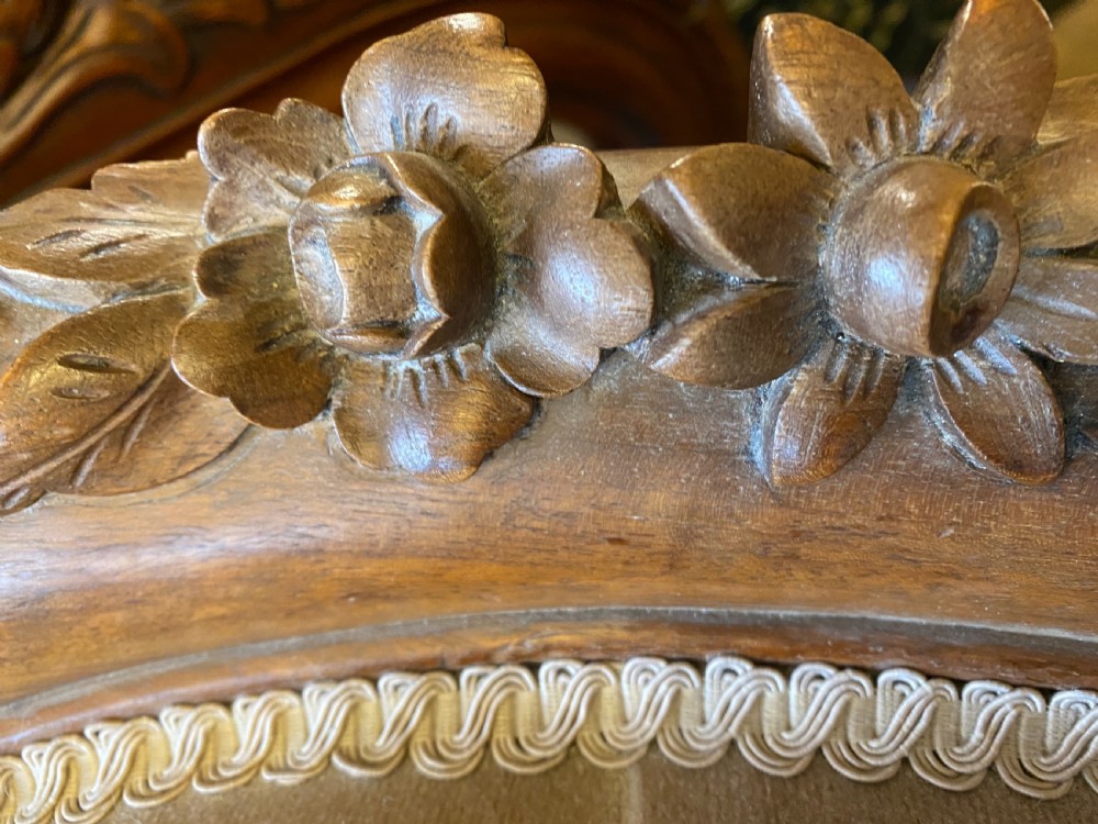 Antique pair of  salon chairs. View IX