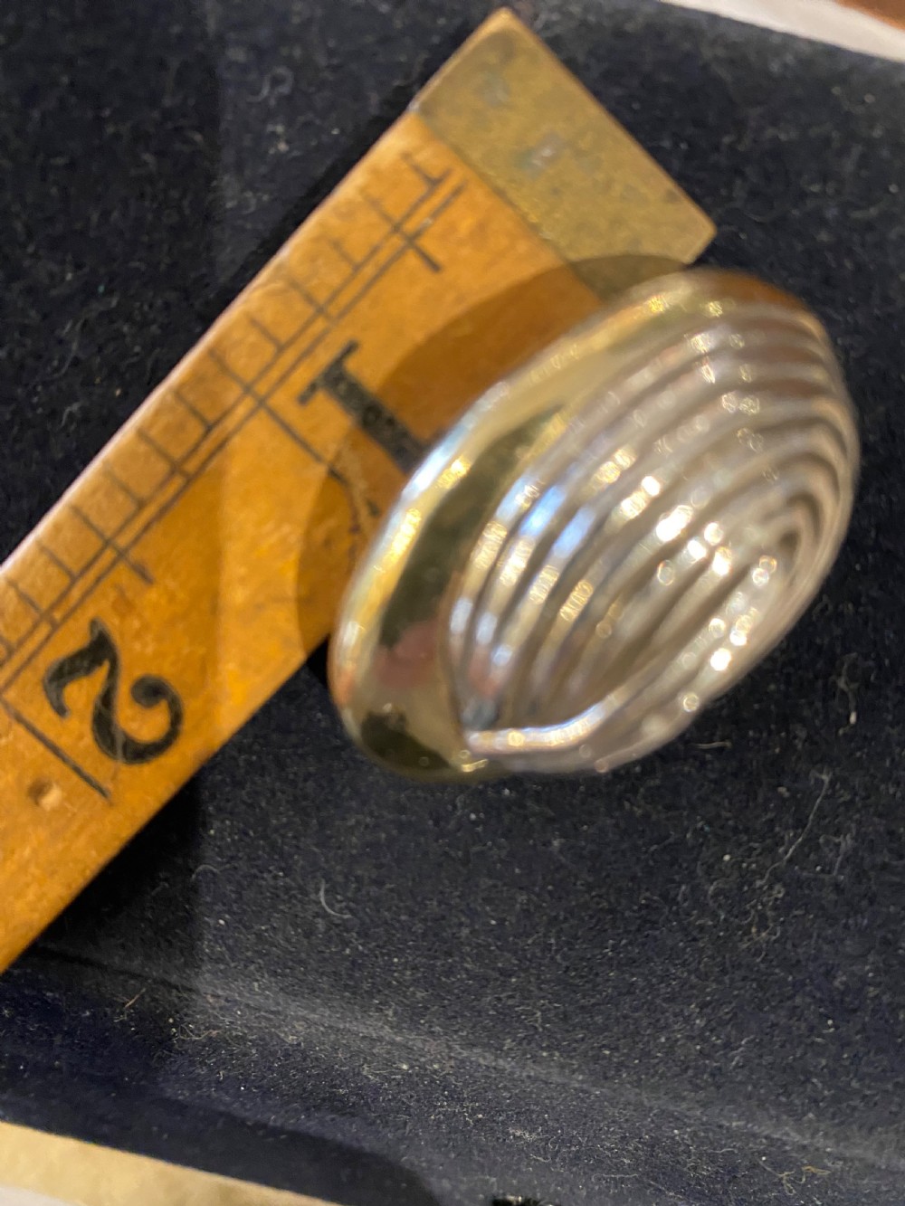 Vintage Italian silver gilt clip earrings View IV