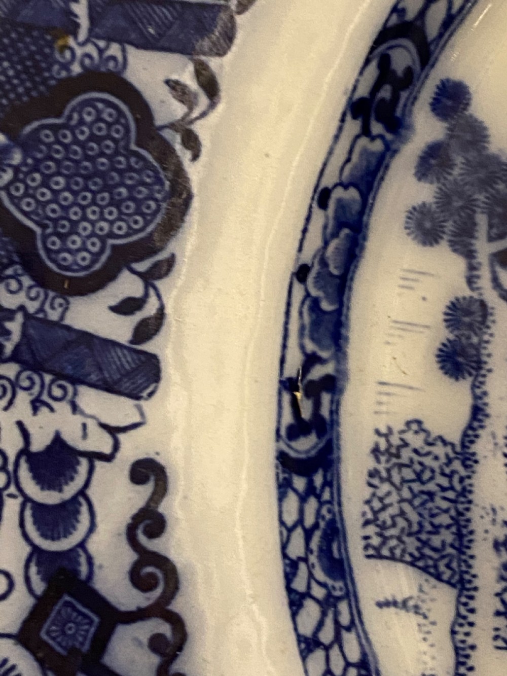 Large Blue and White Ashworths Meat platter View III