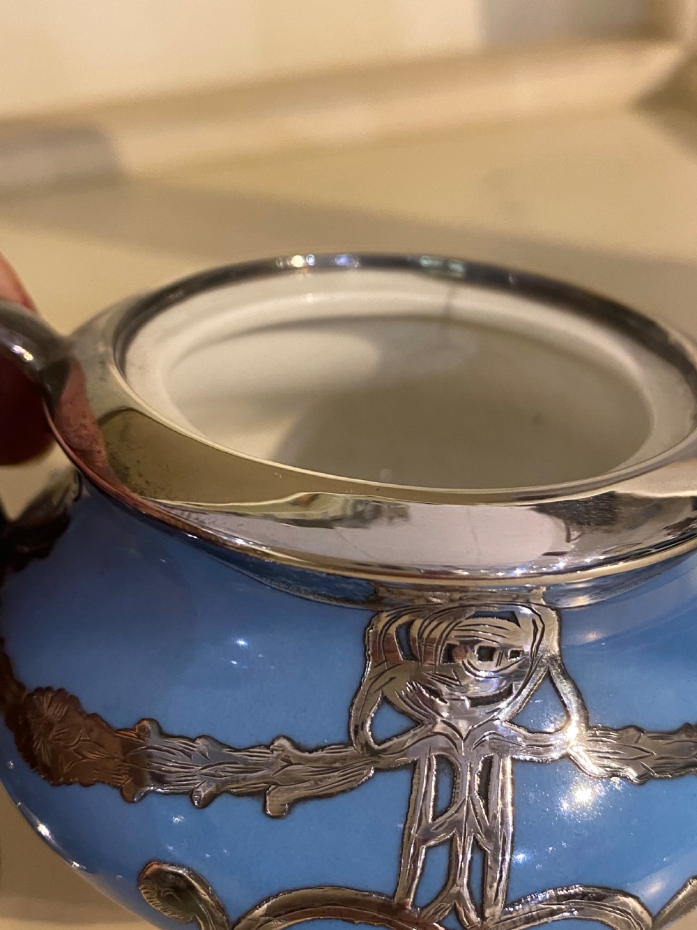 Antique silver bound Star/Paragon Cabaret teaset. View IV