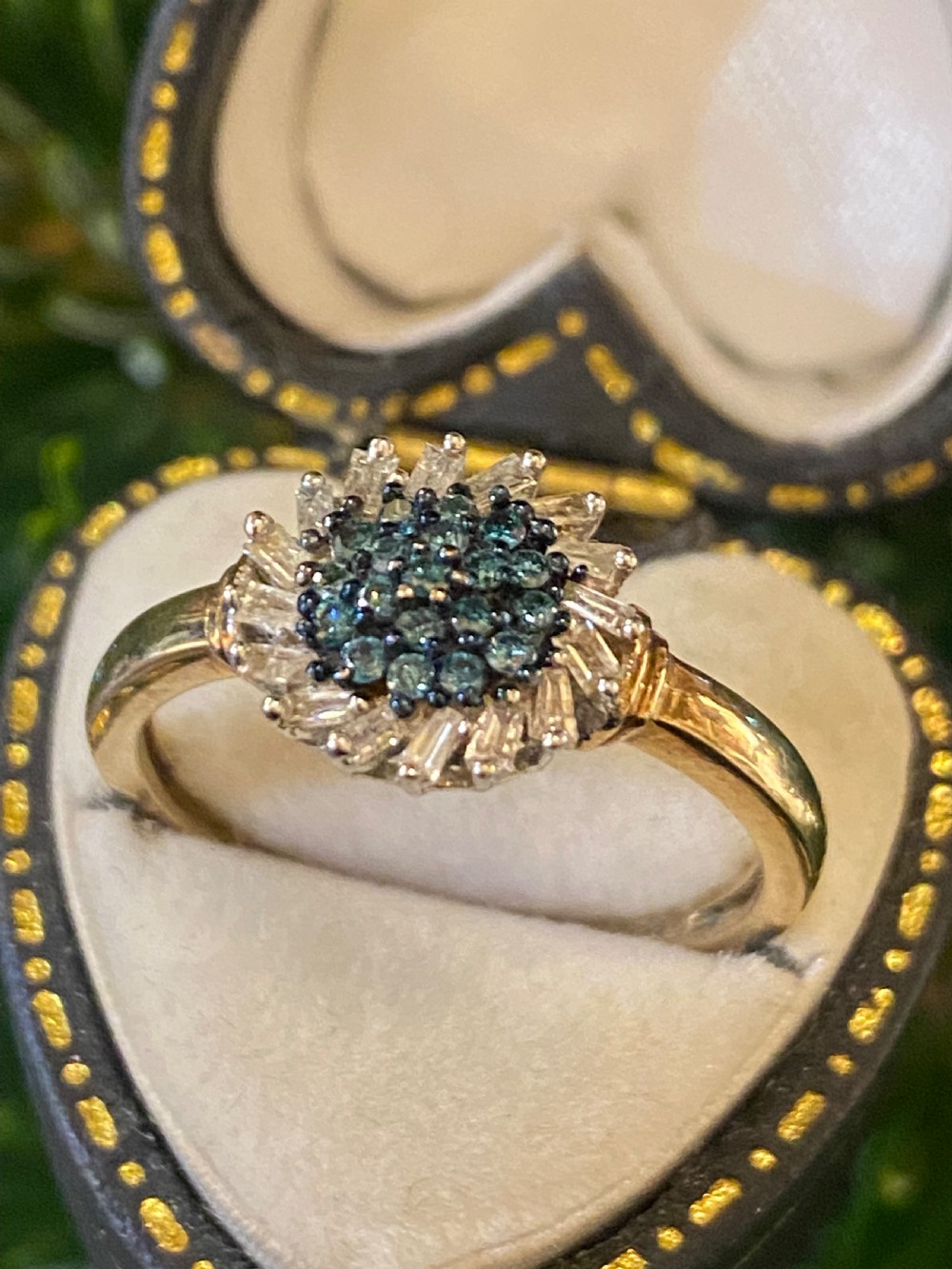 Topaz and Diamond Gold ring