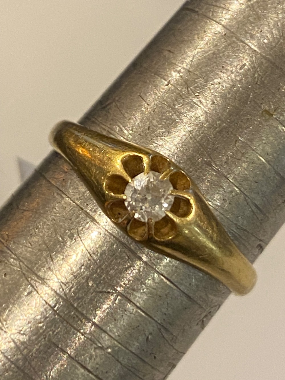  18ct diamond solitaire ring View III