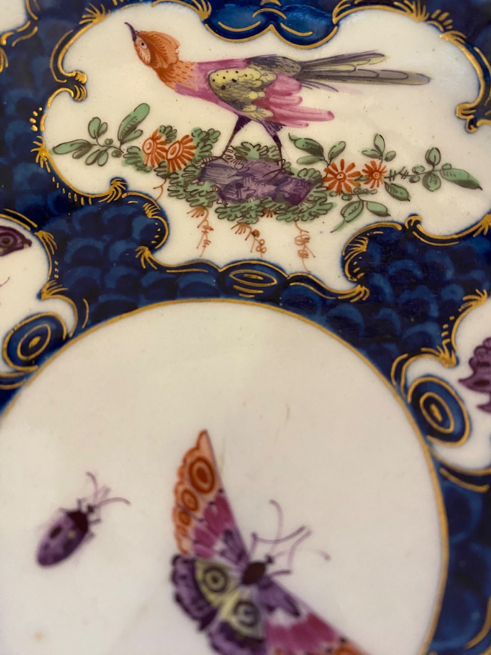 “Georgian” First period Worcester Tea saucer View IV