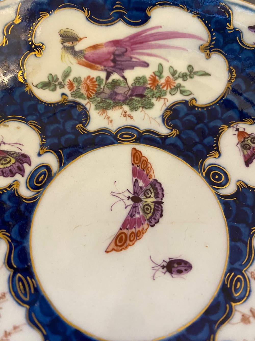 “Georgian” First period Worcester Tea saucer View V