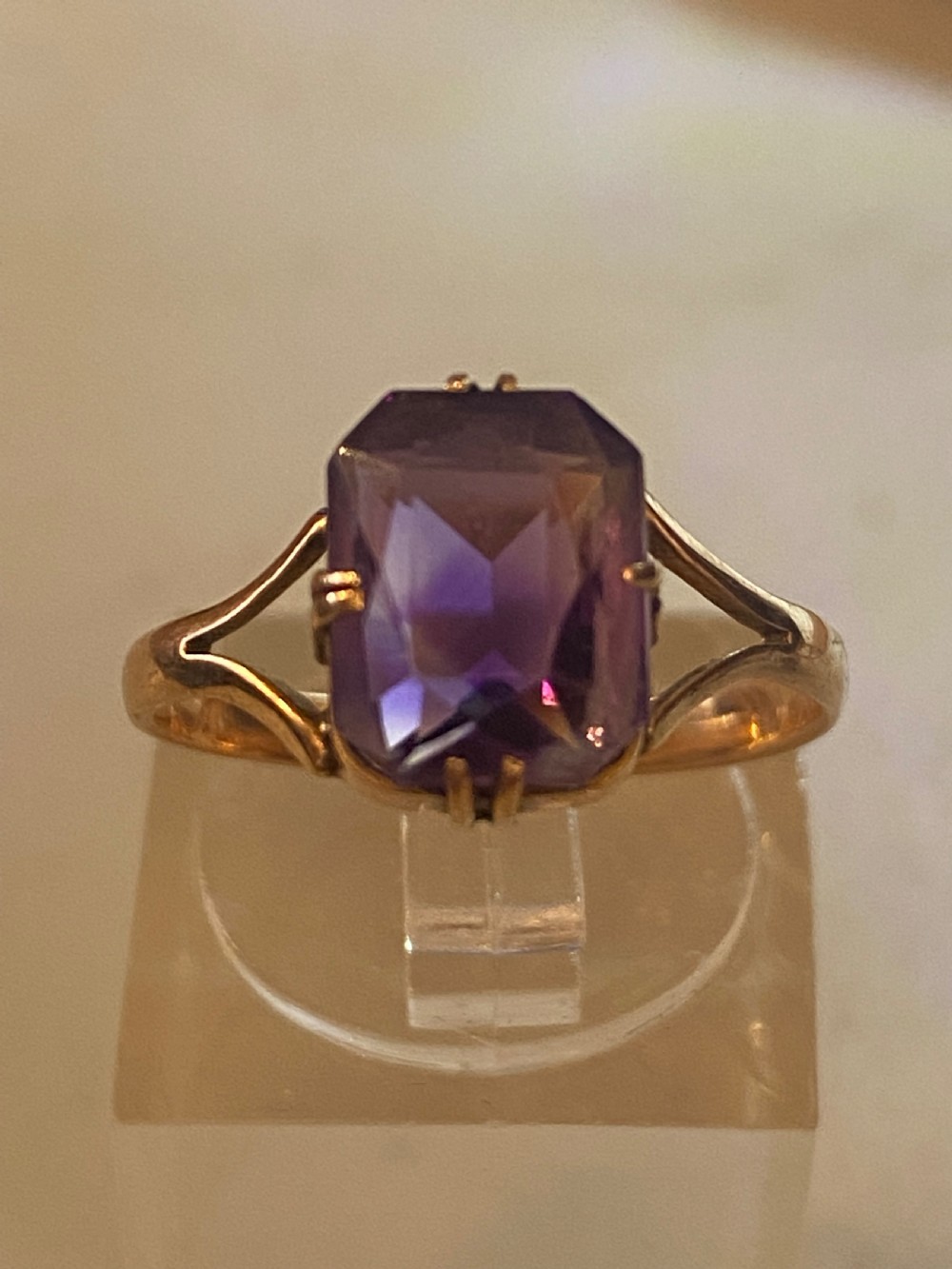 Antique Rose gold & Amethyst ring