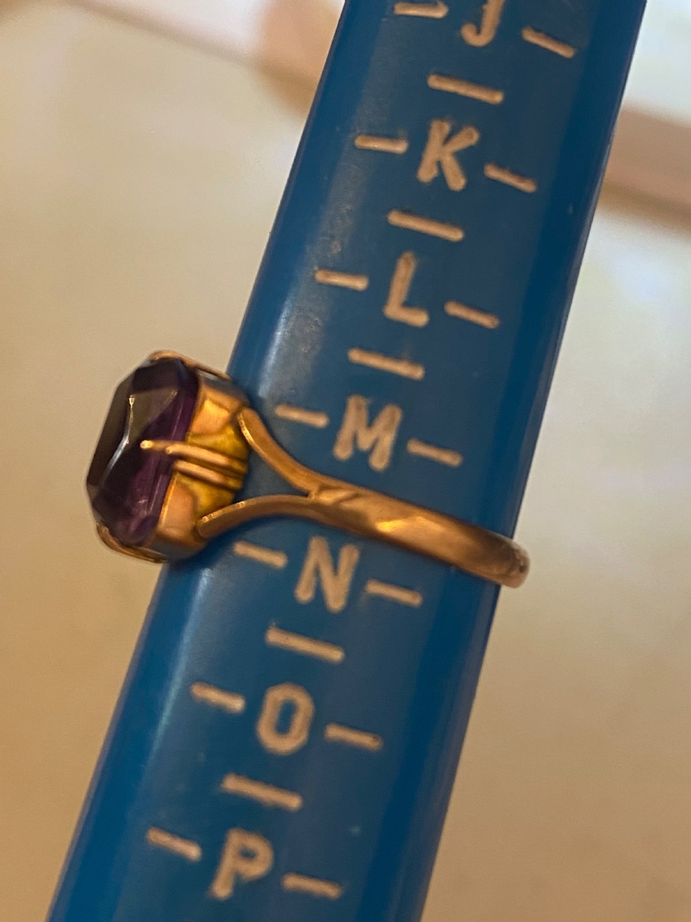 Antique Rose gold & Amethyst ring View II
