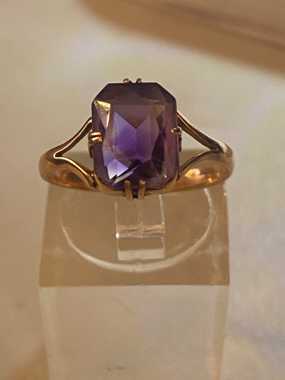 Antique Rose gold & Amethyst ring View VI
