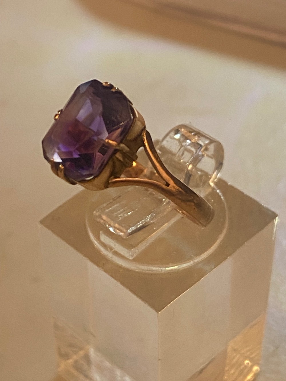 Antique Rose gold & Amethyst ring View VIII