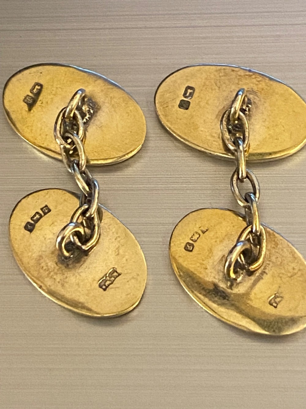 A pair of Mappin & Webb enamel cufflinks View III