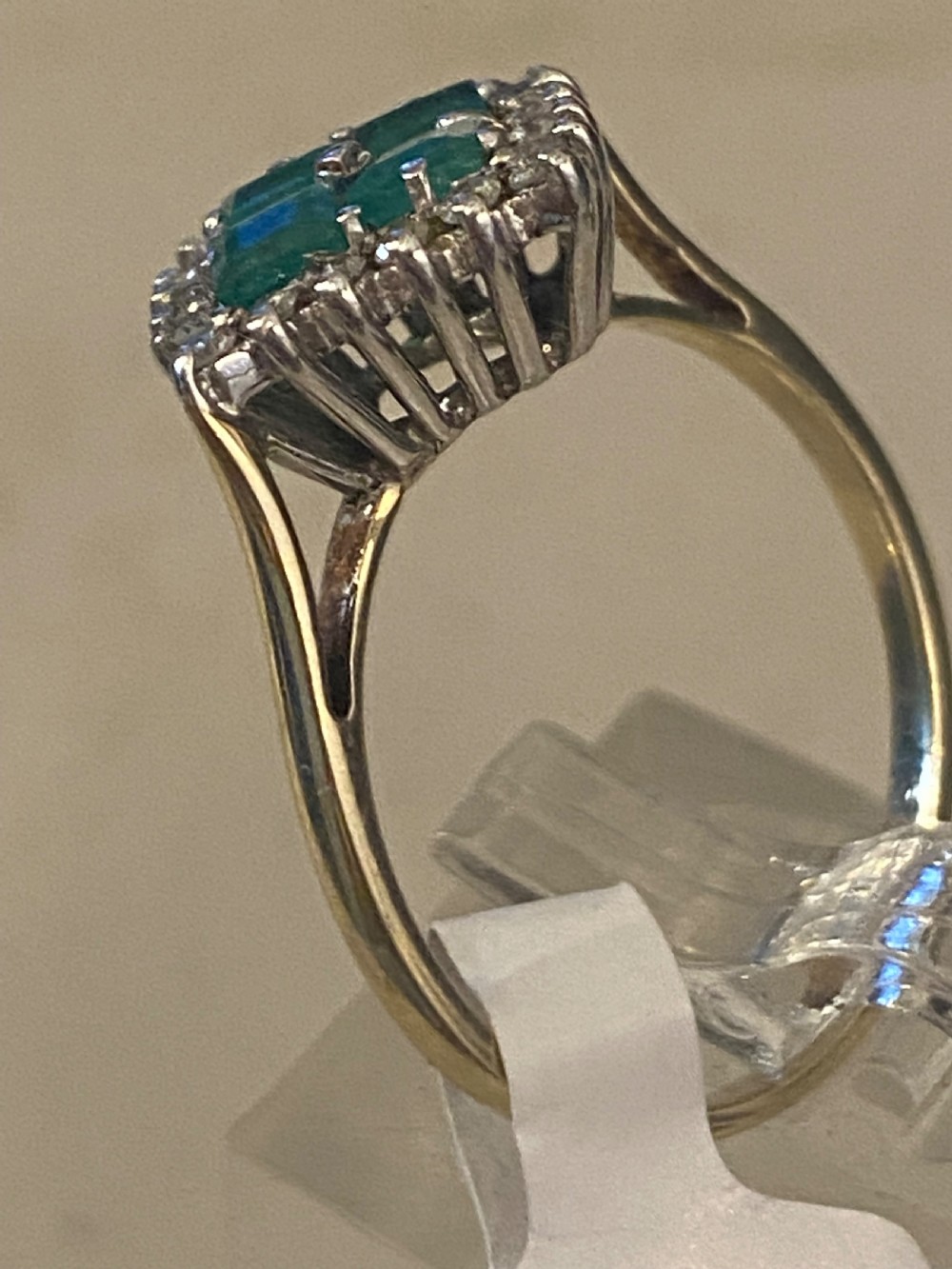 Art Deco style Emerald &Diamond ring View III