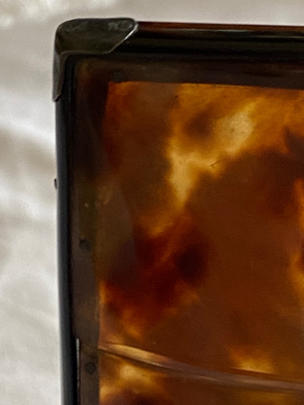 Antique tortoise shell card case View III