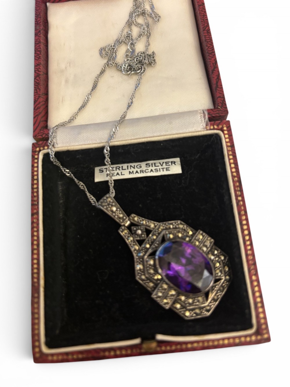 Art Deco Amethyst Necklace View V