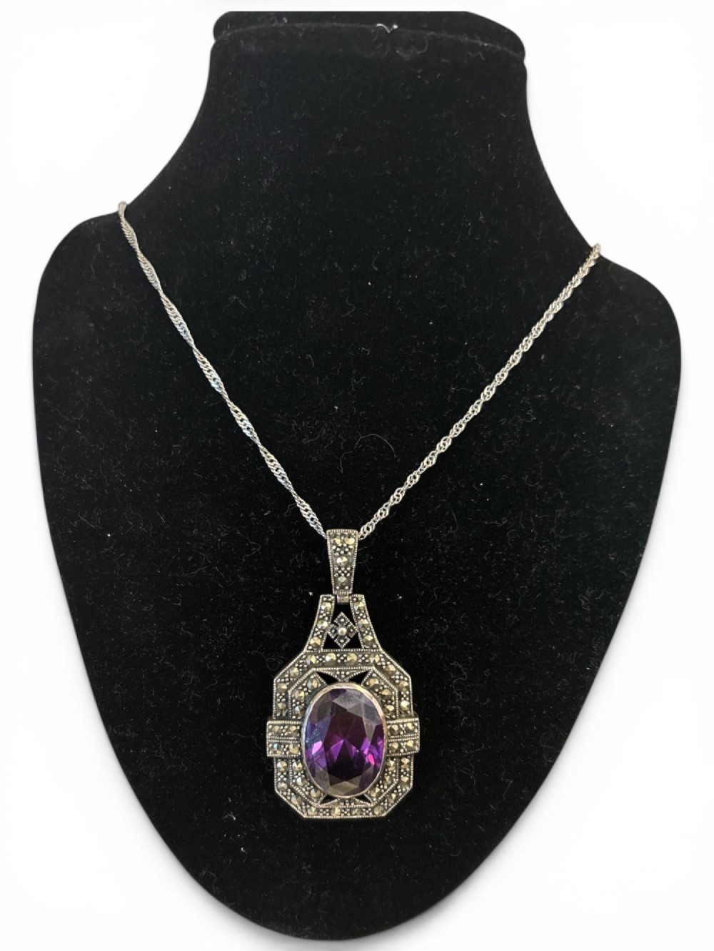 Art Deco Amethyst Necklace View VI