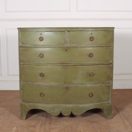 English Painted Bowfront Chest of Drawers