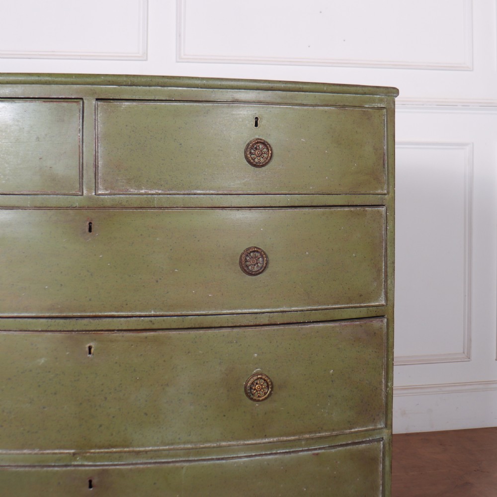 English Painted Bowfront Chest of Drawers View V