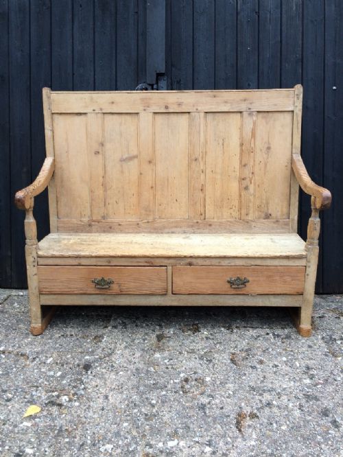 ANTIQUE SETTLE BENCH - ADDITIONAL PHOTO 1