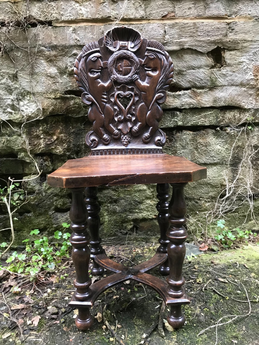 Carved Hall Chair View II