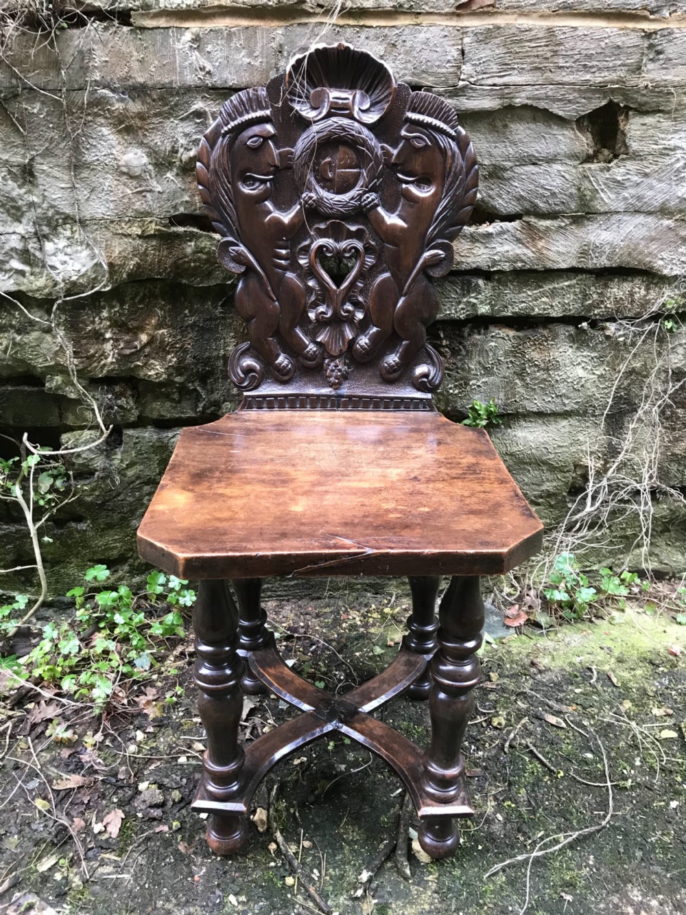 Carved Hall Chair View III