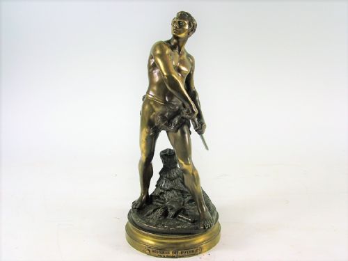 Original French Bronze Swordsman by Adrien Gaudez C1875