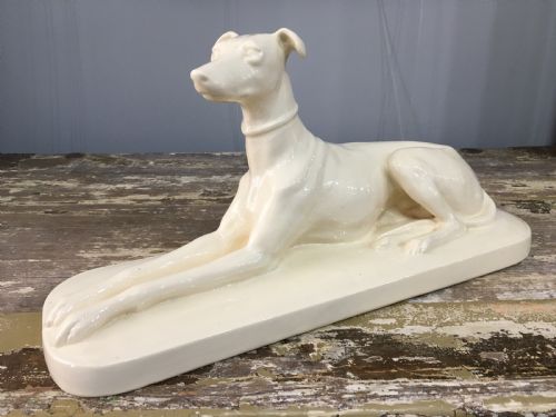 french art deco ceramic greyhound c1930 - CATEGORY: ANTIQUE CERAMICS - DATED 1930