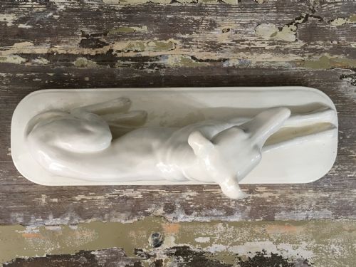 FRENCH ART DECO CERAMIC GREYHOUND C1930 - ADDITIONAL PHOTO 7