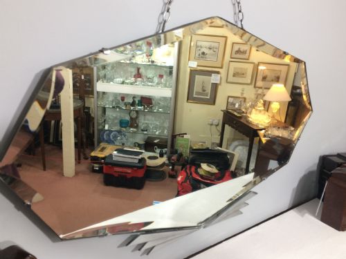 art deco geometric wall mirror c1930 - CATEGORY: ANTIQUE MIRRORS - DATED 1930
