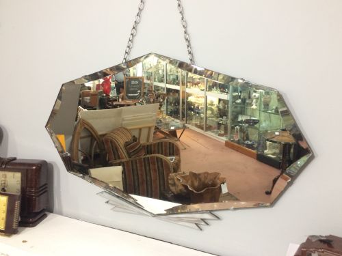 ART DECO GEOMETRIC WALL MIRROR C1930 - ADDITIONAL PHOTO 1