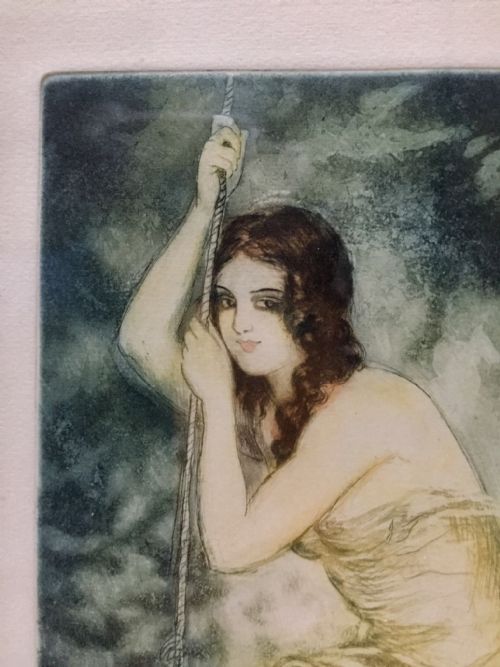 ART DECO ETCHING BY A FERAT C1930 - ADDITIONAL PHOTO 1