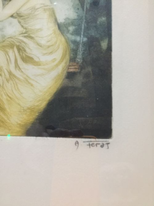 ART DECO ETCHING BY A FERAT C1930 - ADDITIONAL PHOTO 2