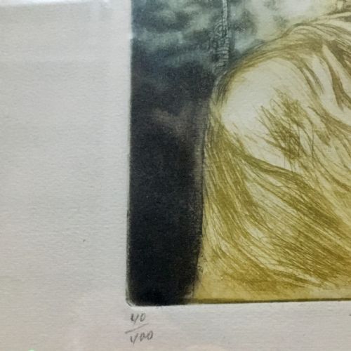ART DECO ETCHING BY A FERAT C1930 - ADDITIONAL PHOTO 4