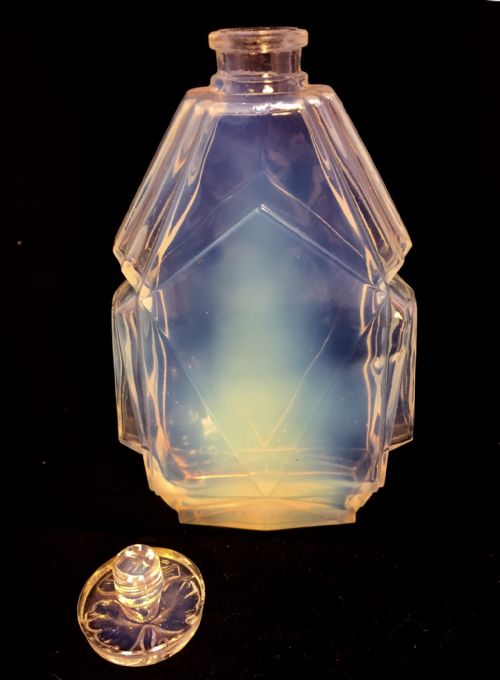 ART DECO OPALESCENT FRENCH PERFUME BOTTLE C1930 - ADDITIONAL PHOTO 4