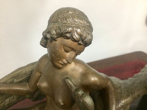 FRENCH ART DECO LEDA AND THE SWAN C1930 - ADDITIONAL PHOTO 4