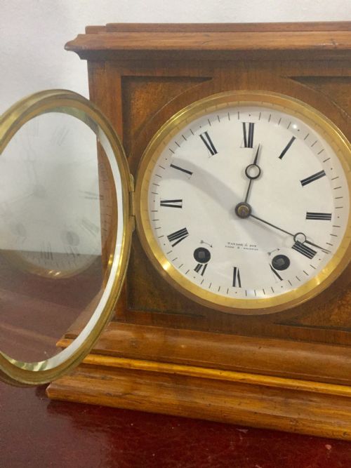 WALNUT 8 DAY STRIKING CLOCK C1865 SERVICED GUARANTEED - ADDITIONAL PHOTO 8