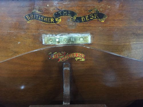 THE 'BRITISHER DESK'1906 RARE MAHOGANY EXAMPLE - ADDITIONAL PHOTO 1