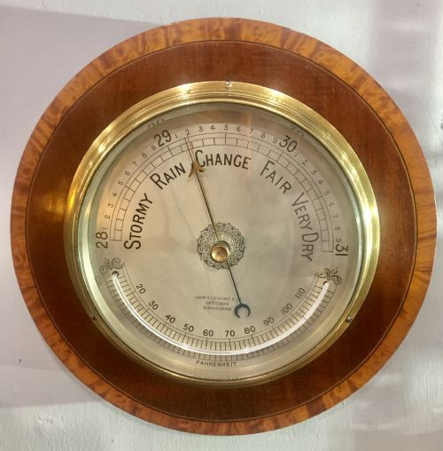 thermometer barometer early 20th c - CATEGORY: ANTIQUE BAROMETERS - DATED EDWARDIAN