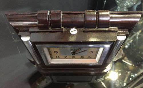 FRENCH ART DECO BAKELITE ALARM CLOCK C1930 - ADDITIONAL PHOTO 2