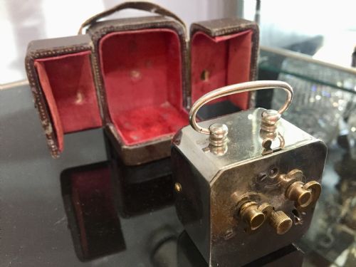 SILVER PLATED ART DECO TRAVEL ALARM CLOCK C1930S - ADDITIONAL PHOTO 5