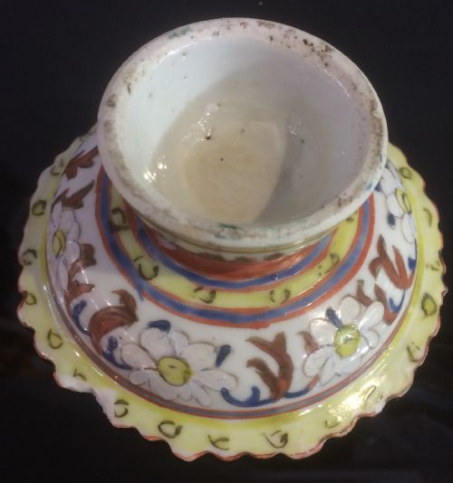 RARE THAI 18THC BENJARONG STEM DISH - ADDITIONAL PHOTO 3