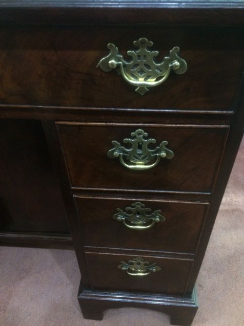 LATE 18THCEARLY 19THC KNEEHOLE DESK FLAME MAHOGANY - ADDITIONAL PHOTO 5