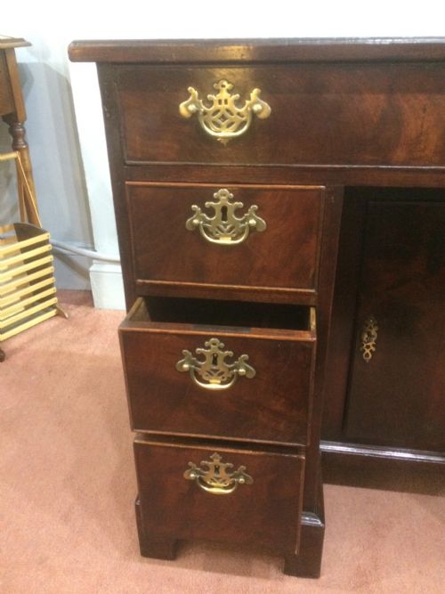 LATE 18THCEARLY 19THC KNEEHOLE DESK FLAME MAHOGANY - ADDITIONAL PHOTO 9