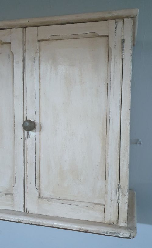 FRENCH WALL CUPBOARD DISTRESSED FINISH EARLY 1900S - ADDITIONAL PHOTO 7