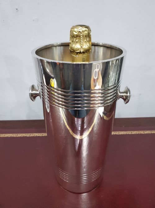CHRISTOFLE FRENCH ART DECO SILVER PLATED CHAMPAGNE COOLER C1930 - ADDITIONAL PHOTO 3