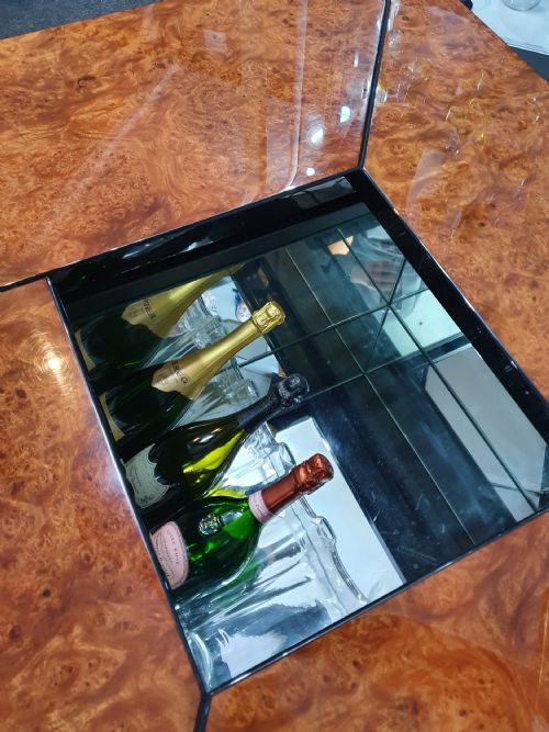 PAUL MICHEL ROCHE BOBOIS FRENCH DESIGNER EXTENDING COCKTAIL BAR COFFEE TABLE - ADDITIONAL PHOTO 6