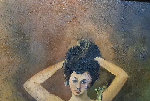FRENCH ART DECO FRAMED NUDE OIL ON PANEL C1920 - ADDITIONAL PHOTO 6
