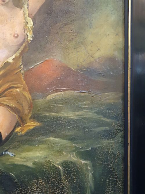 FRENCH ART DECO FRAMED NUDE OIL ON PANEL C1920 - ADDITIONAL PHOTO 7